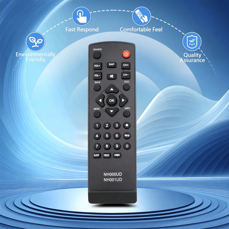 Beyution New NH000UD NH001UD Remote Control Replacement fit for Sylvania Emerson TV LC260EM2 LC320EM2 RLC320EM1 LC220EM1 RLC220EM1 LC401EM3F LC320EM3F RLC370EM2 LC370EM2 RLC320EM2F RLC320EM2 LC401EM2F LC401EM2 - Image 2